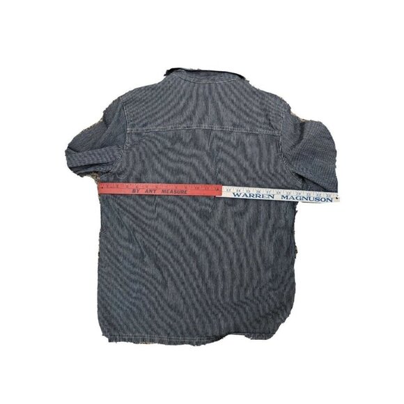 Sag Harbor women jacket size PL blue whit stripe red check accents lightweight - Picture 8 of 9